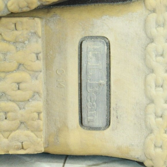 LL Bean Brown Leather Lace Up Unlined Ankle Duck Boots Size 7 Medium - Picture 8 of 9